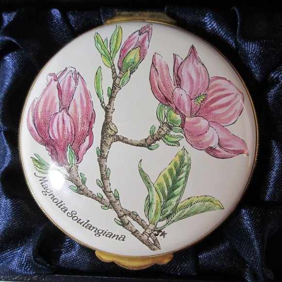 Crummles Enamel Box MAGNOLIA Soulangiana Blossom - Picture 10 of 15